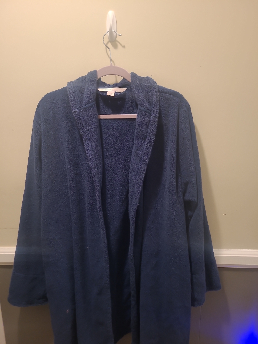 Y2K Victoria’s Secret Navy Blue Long Thick Turkish Terry Cloth Tie Robe M/L